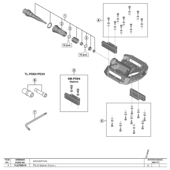 SHIMANO PD-GR500 9 Units