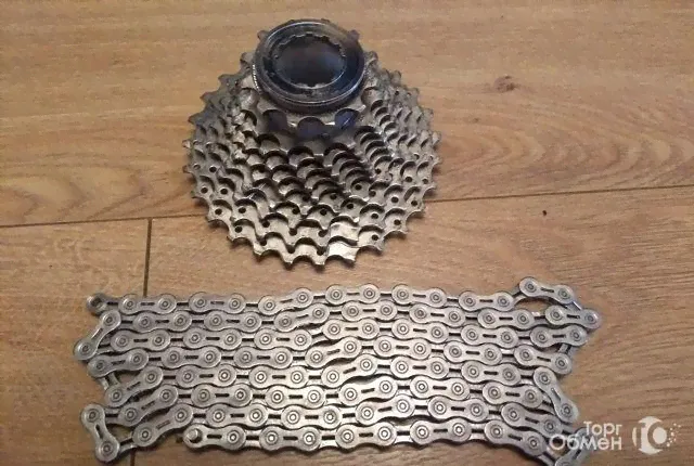 Система шоссе 3x10 Shimano FC-R553, кассета, цепь-0